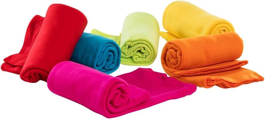Fleece Throw Blankets Lightweight Warm Soft Cozy Pet-Friendly Bulk Fleece Throw Blanket Kids Solid for Home Bed, Sofa, Dorm, Office, Gifts, Outdoor Couch (Multicolor, Pack of 6-50 x 60 inch) - Image 2