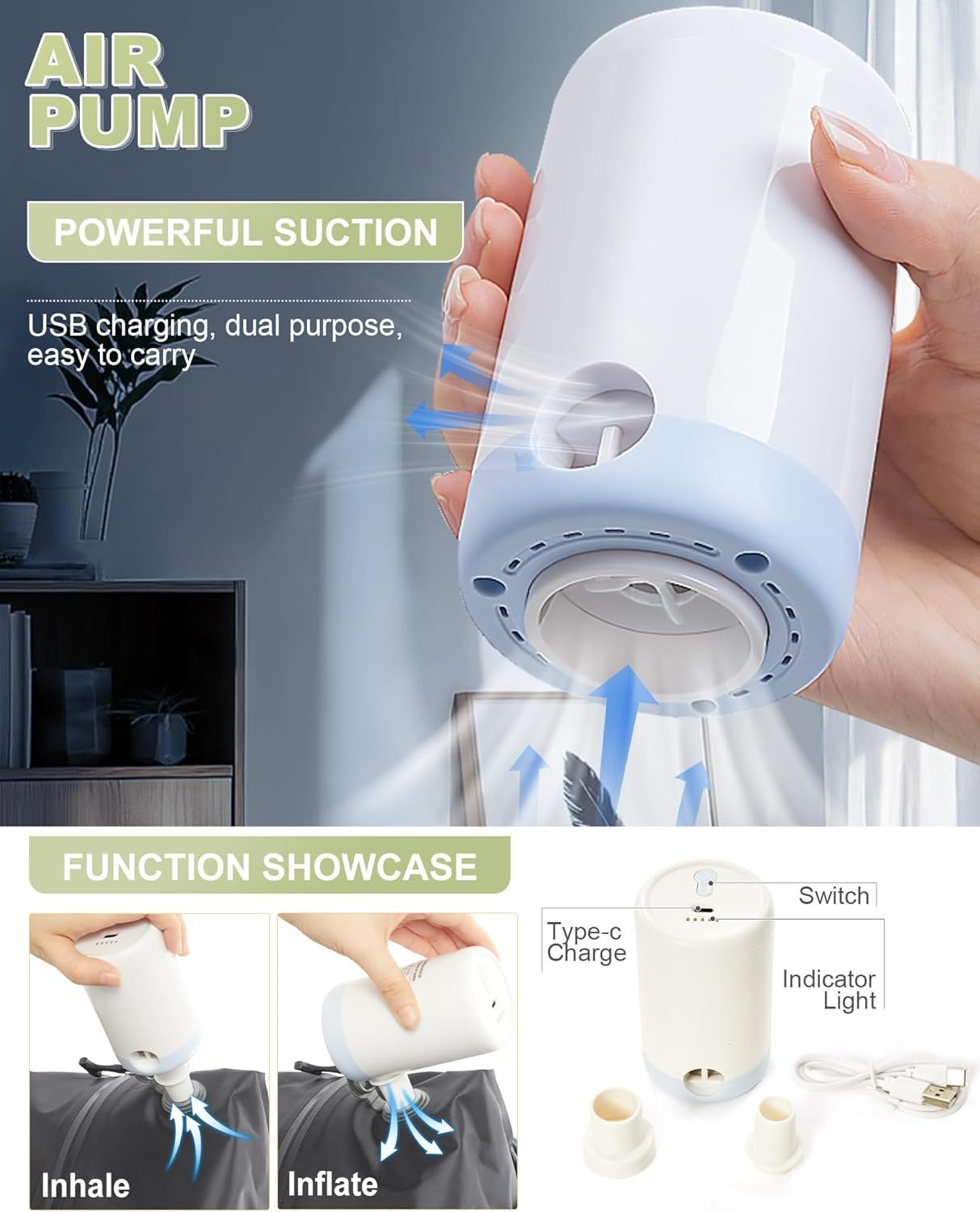 Large Travel Backpack Storage Vacuum Compression Seal Bags for Women Men Clothing with Pump Personal Item Work Carry on Business Vacpack College Laptop Backpack white - Image 2